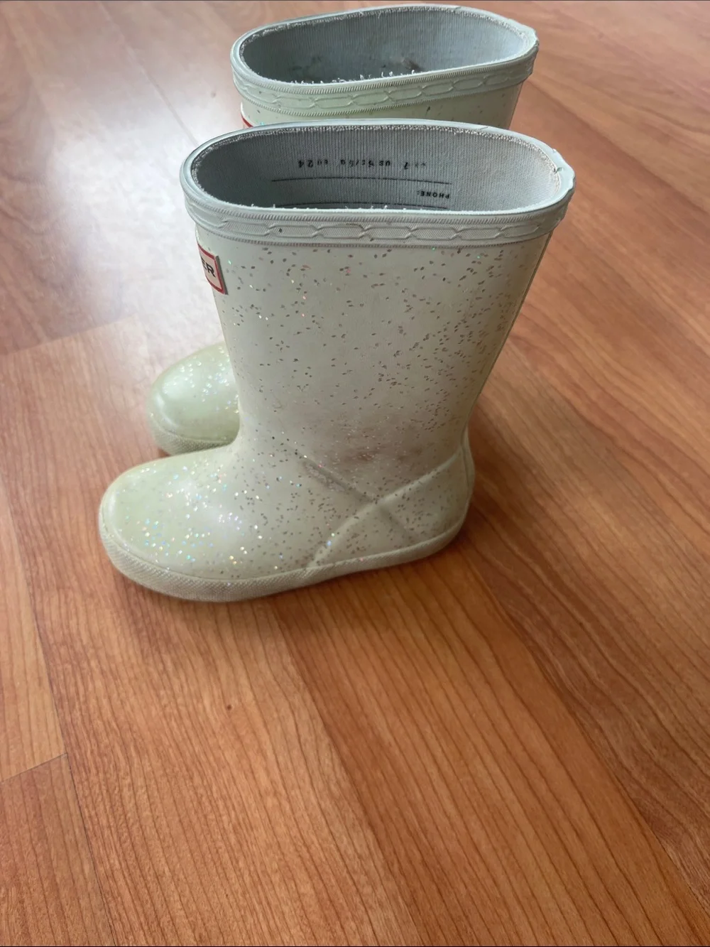 Hunter Kids mint green Glitter Rain Boots